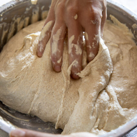 Impasto pane grano Senatore Cappelli con lievito madre