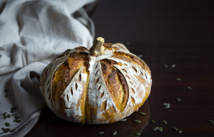 pane alla zucca con lievito madre
